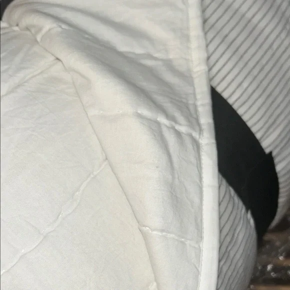 Hearth & Hand King Microstripe Quilt, Sour Cream/Railroad Gray - Picture 10 of 11